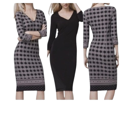 WHBM White and Black Reversible Dress.  XS, S, M