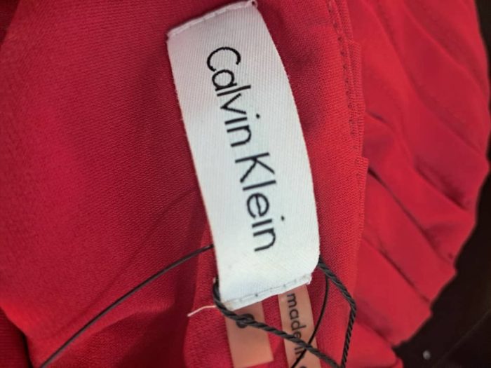 Calvin Klein Red Pleated Dress. 6 - Image 3