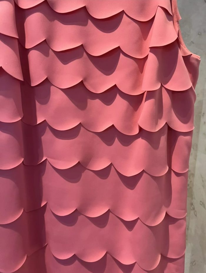 White House Black Market Scalloped Tiered Sculpted Shift Dress - Image 3