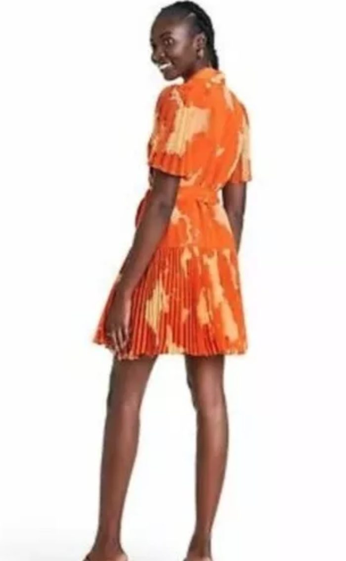 Alexis for Target Flutter Sleeve Pleated Wrap Dress - Image 3