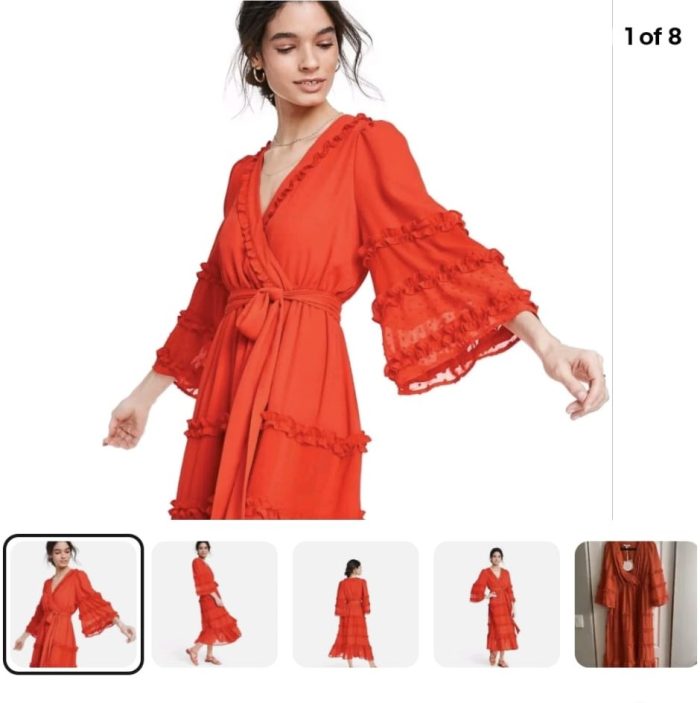 Alexis Sleeve Tiered Ruffle Dress - Image 3