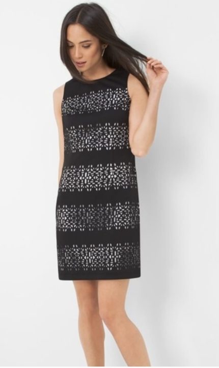White House Black Market Lazer-Cut Dress.  8