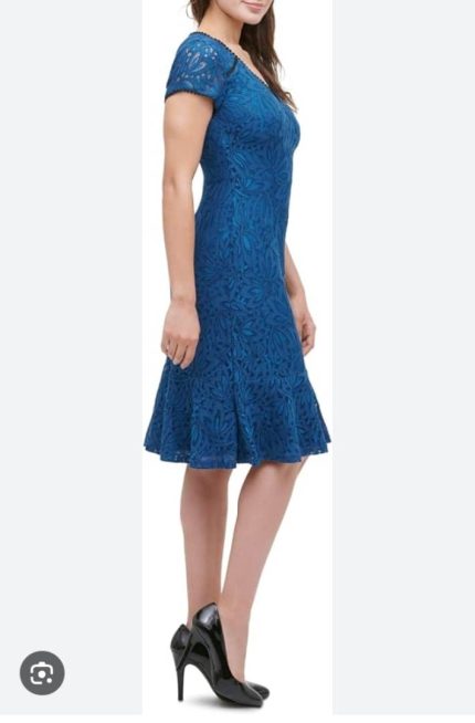 Kensie Lace Teal dress  0
