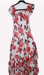 White House Black Market floral maxi dress. US M