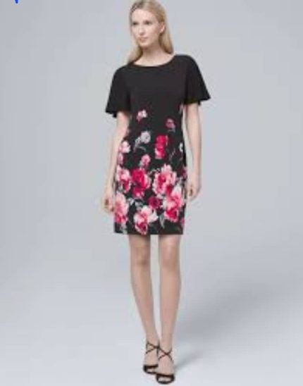 White House Black Market Floral Reversible Dress. US  M