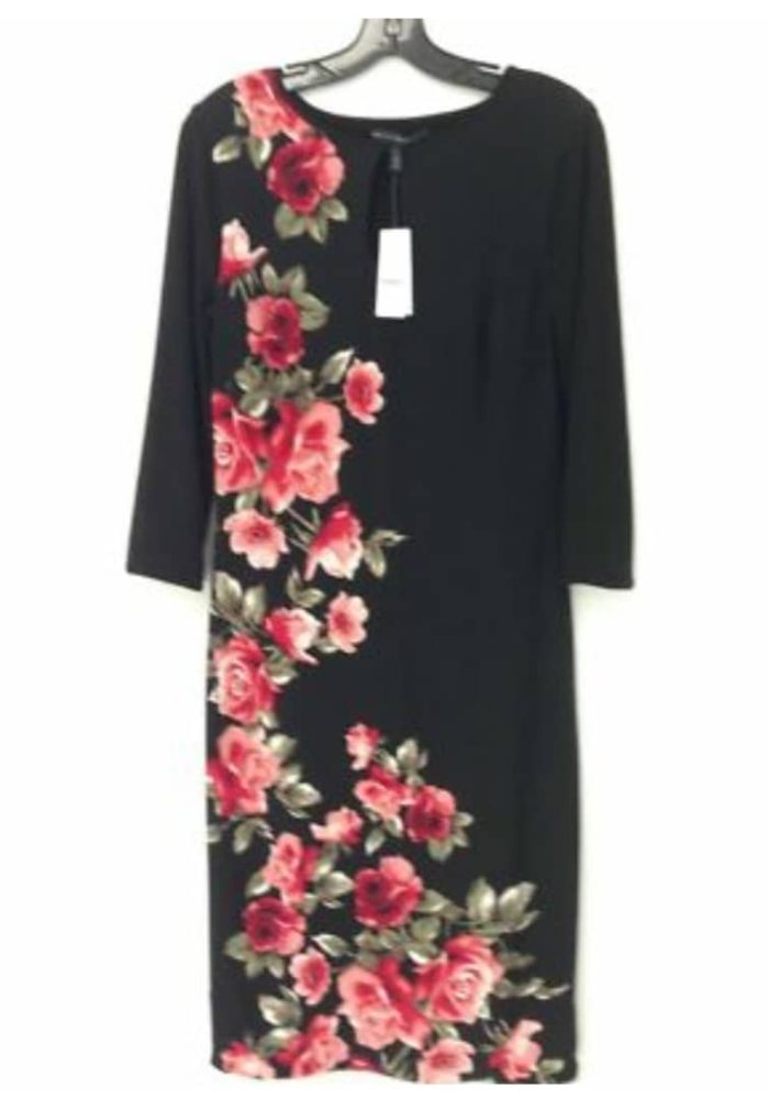 WHBM Reversible Rose floral Dress. US S - Image 2