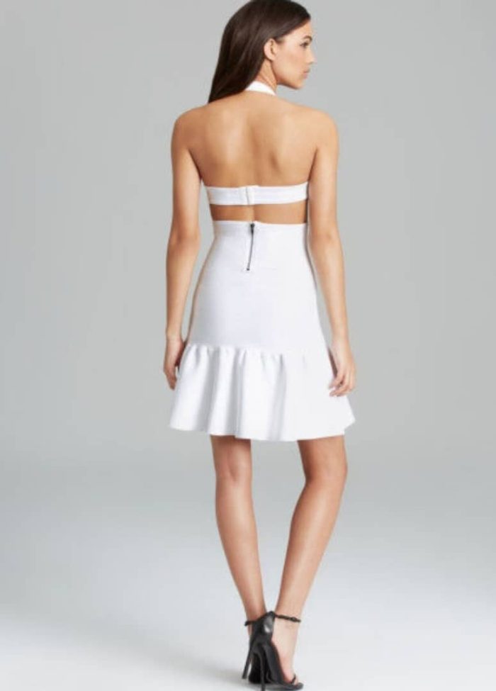 Guess Cut-out Halter neck white Dress.  M - Image 2