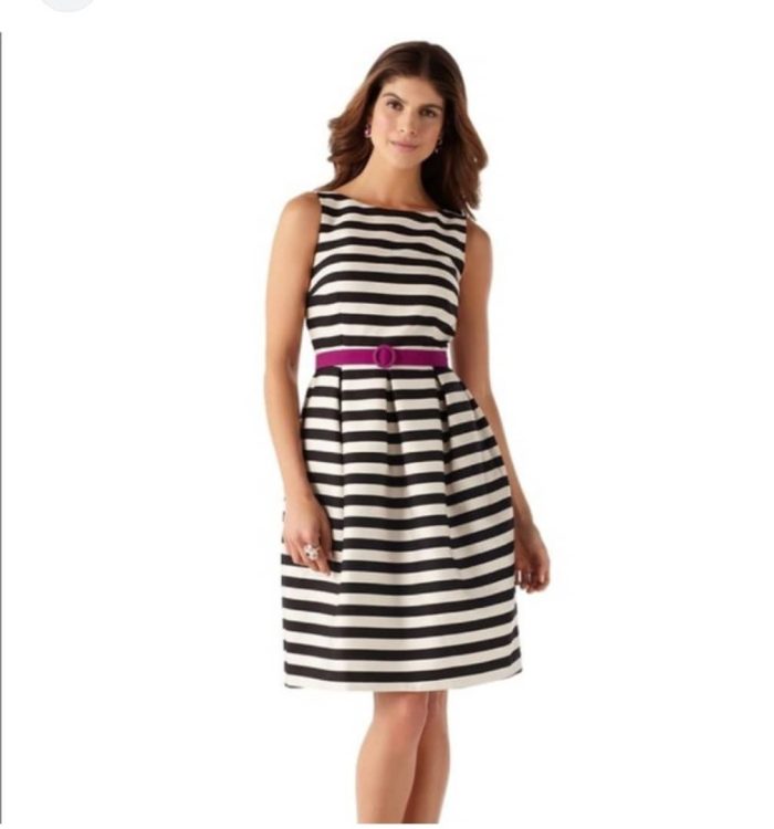 White House Black Market Stripe Dress. 6, 10