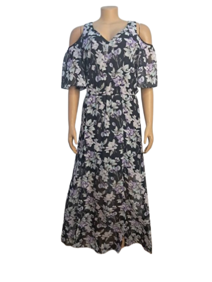 White House Black Market Floral Long Dress