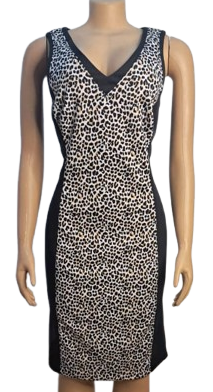 White House Black Market Animal Print Short sleeve Dress
