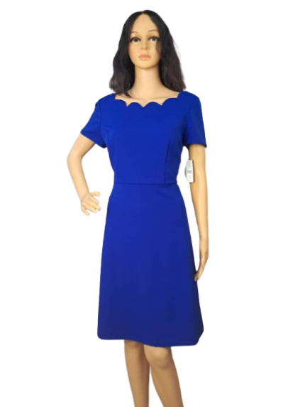 Glamour Sculpted blue Off-shoulder Dress