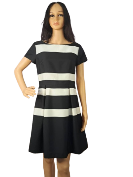 Ann Taylor Black/white stripe Dress