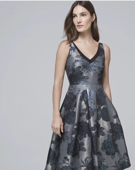White House Black Market Floral Sleeveless Dress
