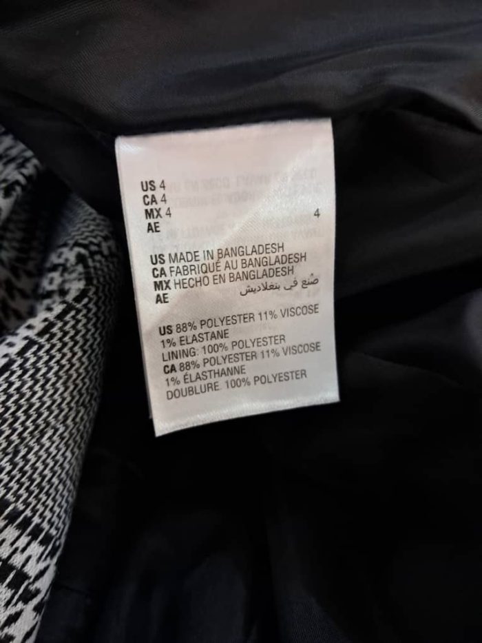 Bar III Houndstooth Plaid blazer. US 4 - Image 2