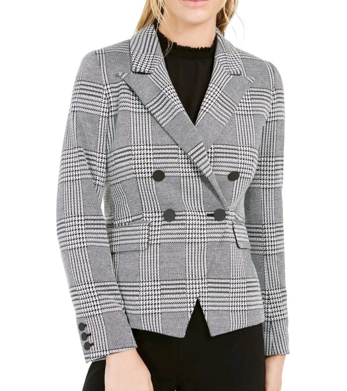 Bar III Houndstooth Plaid blazer. US 4 - Image 3
