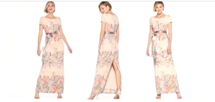 Adrianna Papell Floral Damask Dress - Image 4