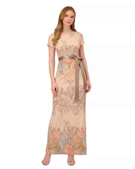 Adrianna Papell Floral Damask Dress