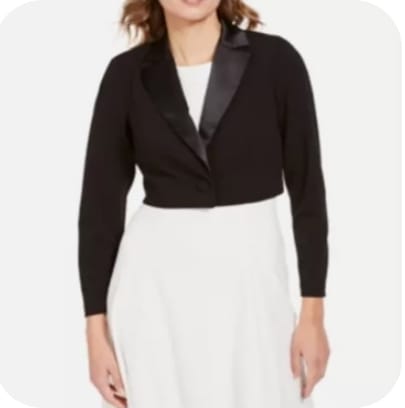 Adrianna Papell Cropped one button blazer. Size 12