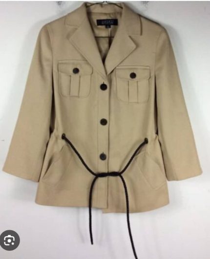 Kasper Tan Linen Blazer. US 6P