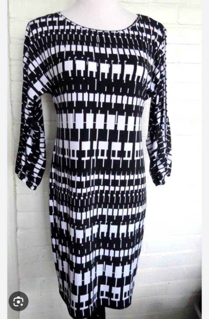 Calvin Klein black/white Dress. US 10