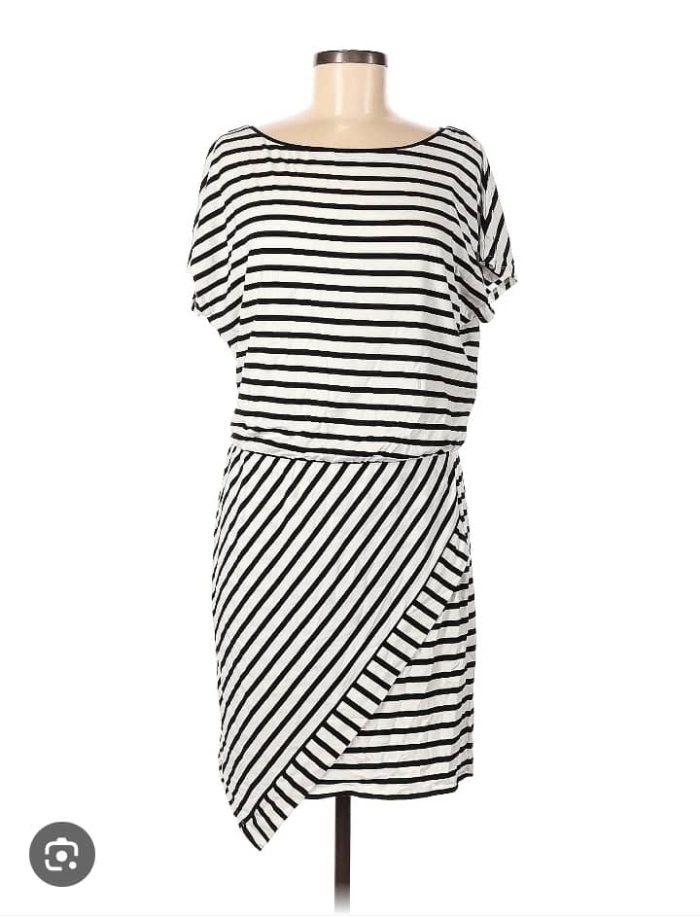 White House Black Market Stripped Dress. US S