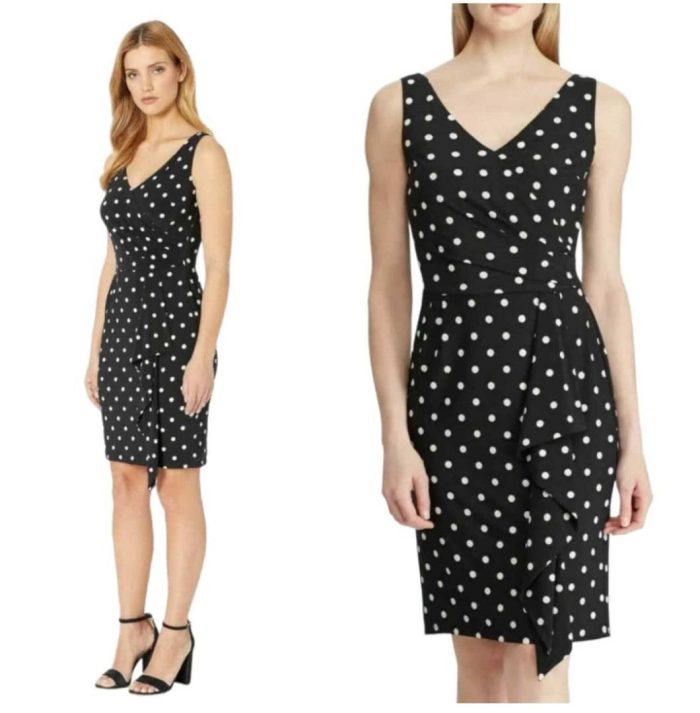 Ralph Lauren Polka Dots Sleeveless Dress. US 10