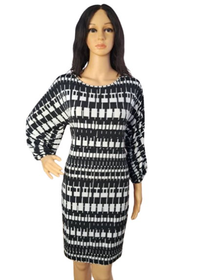 Calvin Klein black/white Dress