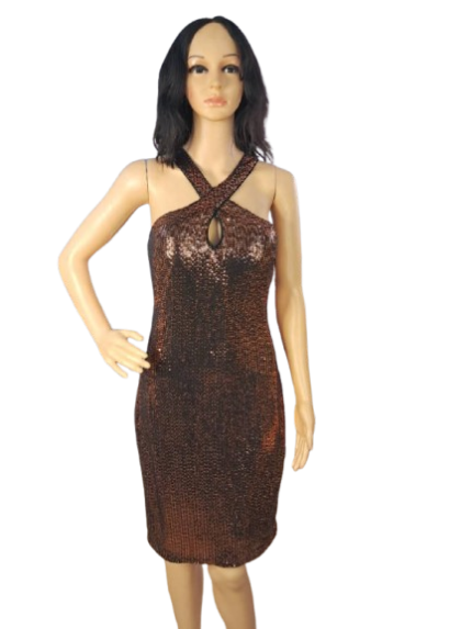 Guess Los Angeles Criss Cross Sequence Dress
