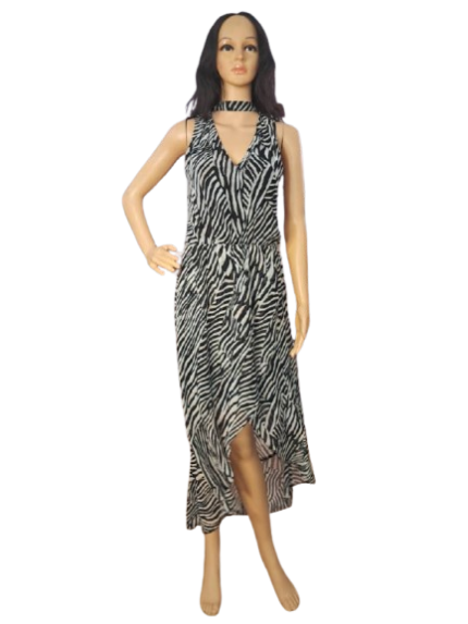White House Black Market Halter V-neck Sleeveless Dress