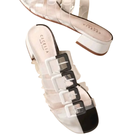 Cecelia new york white/black Slides