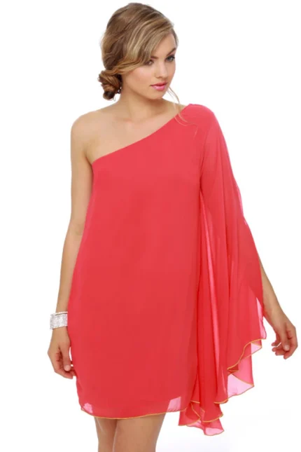 Belle Badgley Mischka  One Shoulder dress 4