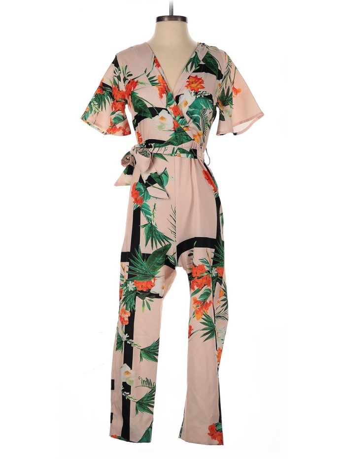 Fashion Nova Floral Jumpsuit.  M - Image 2