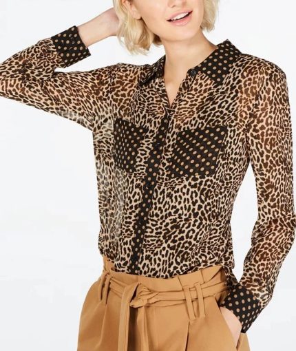 International Concept animal print shirt with pocal design