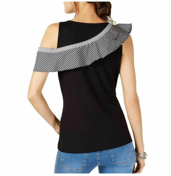 International Concept black & white cut-out top - Image 2
