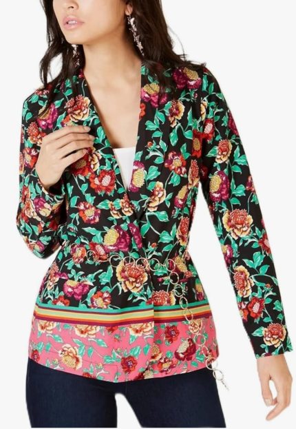 Thalia sodi Women's floral belted blazer 