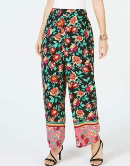 Thalia sodi Women's wide leg printed rose floral pant
