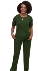 Iman Comfy Soft Ribbed Knit Set. XL (Top & Bottom)