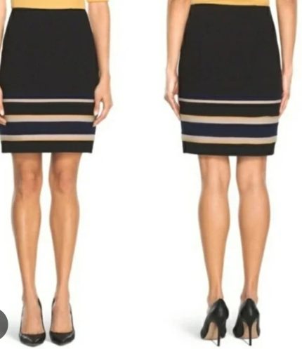 White House Black Market lined stripe skirt.  Sizes 0 to 14 