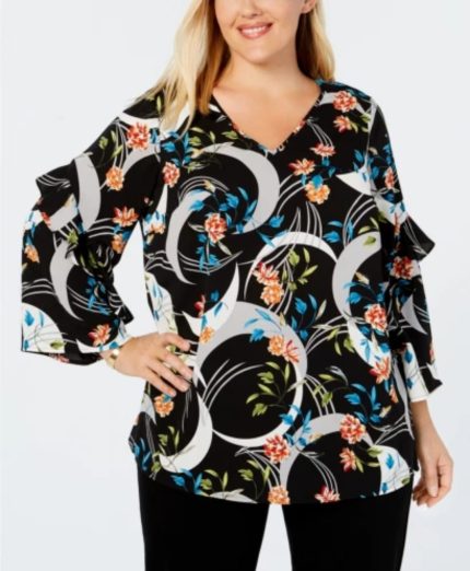 Alfani Plus Size Women Floral Top