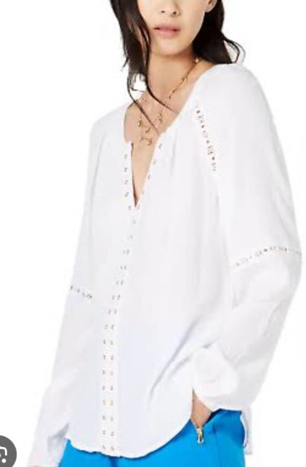 International Concept White Long Sleeve Top