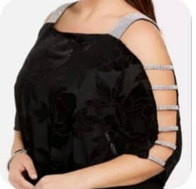 MSK Gorgeous Black Crystal Top 