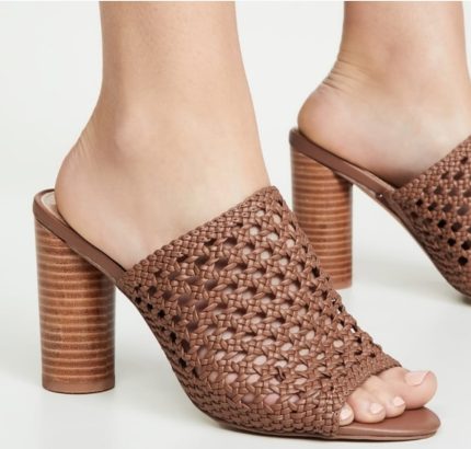 Villa Rouge Brown woven Mule. US 11