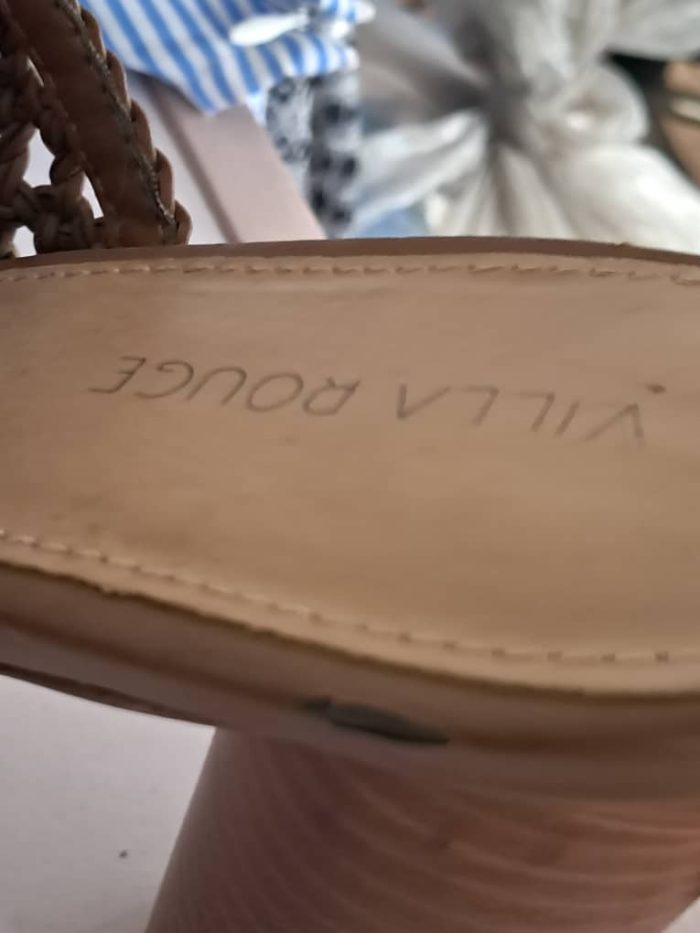 Villa Rouge Brown woven Mule. US 11 - Image 2