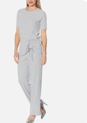 Iman Comfy Soft Ribbed Knit Set. (Top & Bottom). MT