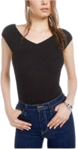 Bar III Women's Cross Over Body Suit. M